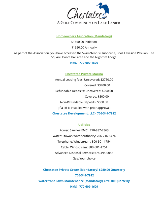 chestatee hoa